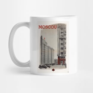Moscou Moscow USSR Vintage Poster 1936 Mug